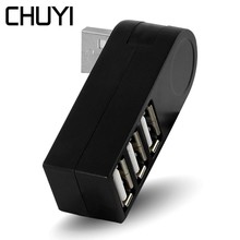 CHUYI 3 Port USB2.0 Centro giratorio Multi enchufe Mini USB del adaptador del divisor de alta velocidad para periféricos PC ordenador portátil Accesorios 2024 - compra barato