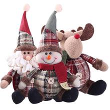 Gifts Cute Christmas Santa Claus Snowman Elk Doll Toys Christmas Tree Hanging Ornament Decoration For Home Xmas Party New Year 2024 - buy cheap