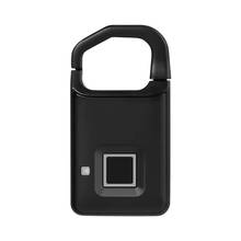 Anytek P4 блокировка отпечатков пальцев USB перезаряжаемая смарт-бесключевая защита от кражи чемодан с висячим замком дверной замок охранная сигнализация 2024 - купить недорого