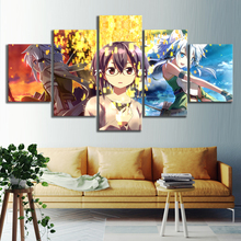 5 peça espada arte em linha anime lona impresso parede fotos decoração da casa para sala de estar cartaz lona atacado 2024 - compre barato