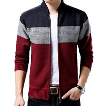 Men's Sweater Jacket Cardigan Knitting Thick 2022 Men's Wool Fleece Casual Sweaters Autumn Winter Warm Zipper Up Male Sweaters 2024 - buy cheap