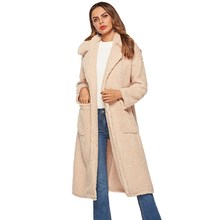 2018 Women Fashion Faux Fur Teddy Coat Winter Thick Warm Fluffy Long Fur Coats Outwear Shaggy Jackets Overcoat 2024 - buy cheap