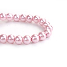 DoreenBeads 5 Strands Mauve Round Glass Created pearl 8mm Beads 32" (B11399) yiwu 2024 - buy cheap