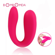 Vibrador de doble cabeza en forma de U, juguetes eróticos para adultos, del punto G clítoris, estimulación vaginal, vibrador amal con forma de u 2024 - compra barato