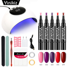 Yinikiz 24w Display Uv Led Nail Lamp Set Gel Nail Lacquer Pen One Step Polish Varnish Pen Kit Nail Art Manicure Tools Kit Set 2024 - buy cheap