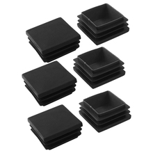 Promotion! 6 pcs Black Plastic Closure End Caps Square Tubing Tube Foot Cover 40 x 40 mm 2024 - buy cheap