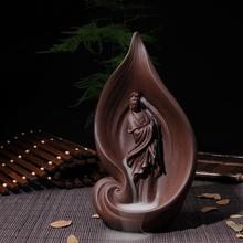 A blade of Guan Yin Buddha carved ceramic incense burners go back in creative Tower of sandalwood incense fragrance fragrant 2024 - buy cheap
