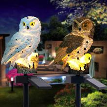 White/Brown Owl Solar Light With Solar LED Panel Fake Owl Waterproof Outdoor Solar Powered Led Path Lawn Yard Garden Lamps 2024 - buy cheap