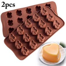 2pcs Silicone Heart Mold Cake Decoration Form Heart Silicone Molds For Soap Candy Chocolate Jello Biscuit Pastry Bake Tool 2024 - buy cheap