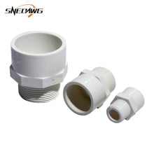 Accesorios de tubería de PVC-U, junta de tubería de drenaje de agua con rosca de 20/25/32/40/50/63mm, accesorio de Unión UPVC DIY 2024 - compra barato