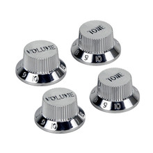 NEW 4pcs of 2T2V Chrome Plating Plastic Guitar Tone Volume Knobs Speed Control Knobs For ST Electric Guitar 2024 - buy cheap