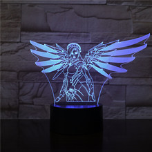 Game Overwatch 3D Lamp Table Bedroom Action Figure Decorative Lamp 7 Color Changing LED Night Light Home Decor 2428 2024 - buy cheap