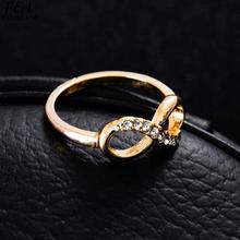 Кольцо из розового золота, модное ювелирное изделие, Серебряное 8-образное свадебное ювелирное изделие, кольца на палец для женщин, кольцо для леди, кольцо бесконечности 2024 - купить недорого