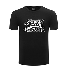 Camiseta masculina ozzy rock, camiseta de algodão com gola redonda e manga curta, masculina, 2018 2024 - compre barato