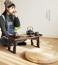 Новое поступление японский стиль чайный столик складной журнальный столик одноцветное дерево плавающее окно столик маленький чай татами домашний 2024 - купить недорого
