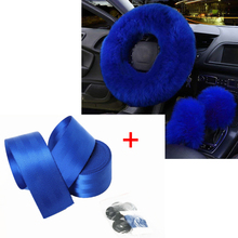 Cinturón de seguridad retráctil para coche y furgoneta, protector de piel para volante de coche, de color azul, 4,8X380cm, 3 uds. 2024 - compra barato