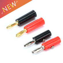 Audio Speaker Screw Banana Gold Plate Plugs Connectors 4mm IN STOCK Black Red 2024 - buy cheap