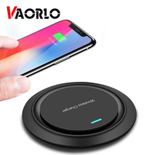 VAORLO-cargador inalámbrico Qi de 10W, almohadilla de carga rápida inalámbrica para iPhone X/XS Max XR 8 Plus, Samsung S9 S10 + Note 9 2024 - compra barato