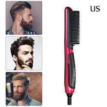 Hair Comb Brush Anti-static Beard Straightener Portable Men Fast Beard Smoothing Comb LCD Display Ceramic Comb Hair Curler 2024 - buy cheap