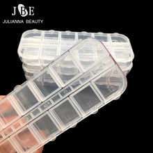 10 Box 12 Grids Acrylic Clear Empty Storage Box/Case/Container Nail Art Accessory For Rhinestones Jewelry Beads Decorations Tool 2024 - buy cheap