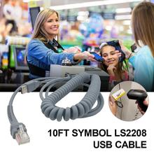 Barcode Scanner Cable Coiled Spiral Extension USB Cable for Ls1203 Ls4208 Ls2208ap Ls4278 Ds6707 Ds6708 RJ-45 Bar Code Scanners 2024 - buy cheap