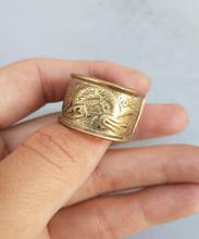 Colecionável chinês bronze esculpido animal dragão e phoenix anel requintado pequenas estátuas 2024 - compre barato