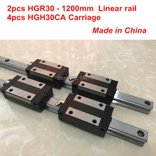 Guia linear hgr30: 2 pçs hgr30-1200mm + 4 pçs hgh30ca, peças para transporte de bloco linear cnc 2024 - compre barato