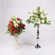 40 cm peônias de seda rose hydrangea artificial decoração arranjo de flor bola para o contexto de casamento buquê de flores de mesa Estação T 2024 - compre barato