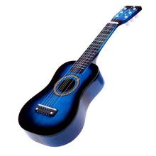 ABGZ-23inch гитара Мини гитара липа детская музыкальная игрушка акустический струнный инструмент с Plectrum 1-я струна синий 2024 - купить недорого