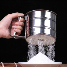 2019 ferramentas de cozinha de aço inoxidável malha peneira farinha mecânica cozimento gelo açúcar shaker peneira ferramenta copo forma 2024 - compre barato