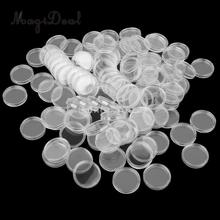 MagiDeal 100Pcs/Pack Clear Coin Capsules Containers Boxes Holders for Kids Children Novelty Toy Gift 21mm 2024 - buy cheap