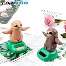 FORAUTO Cute Sloth Shape Car Ornament Dashboard Decoration Solar Powered Swinging Dancing Toy Car Styling Auto Accessories 2024 - buy cheap
