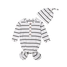 2Pcs Cute Baby Rompers Cotton Button Striped Infant Jumpsuit Baby Long Sleeve Romper Boys Girls Jumpsuit Toddler Romper Playsuit 2024 - buy cheap