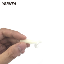 Yernea 10pcs/Lot 6cm Fishing Tackle artificial Silicone Soft Baits Luminous Fishing Lure Soft Lure Worm Shrimp Tail Maggots 2024 - buy cheap