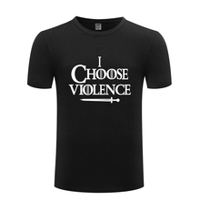 I Choose Violence Novelty Funny Mens Men T Shirt Tshirt 2018 New Short Sleeve O Neck Cotton Casual T-shirt Top Tee 2024 - buy cheap
