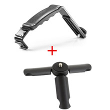 Soporte Universal para micrófono soporte L soporte para cámara con 2 monturas para zapata para Zhiyun Smooth Q/3/Dji Osmo/Rode Videomicro 2024 - compra barato