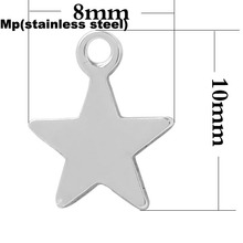 Crazy Price! 20pcs/lot  8x10MM Stainless Steel Star Small Charms For Jewelry 2016 High Quality DIY Meterial AAT252 2024 - buy cheap