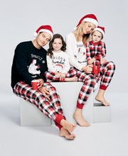 Pijama combinação natal para a família, roupas para dormir, look familiar, camiseta, calças, conjunto de roupas para o papai, mamãe, crianças, roupas de bebê, roupas 2024 - compre barato