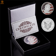 Presidente dos eua trump, celebridade dos eua, águia grátis, coleção de moedas, presente com caixa 2024 - compre barato