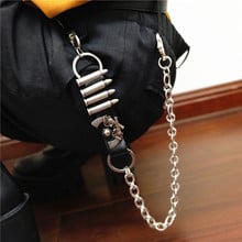 Street Big Ring Pendant Key Chain Rock Punk Trousers Hipster Key Chains Pant Jean Keychain HipHop Portachiavi Accessories BL89 2024 - buy cheap