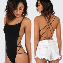 Mono ajustado para fiesta para mujer, ropa interior Sexy con espalda descubierta, color negro puro, 2019 2024 - compra barato