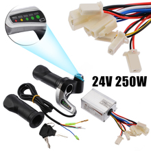 Electric Scooter Motor Brushed Controller & Throttle Twist Grip 24V 250W New For Electric Scooter Bike Bicycle 2024 - buy cheap