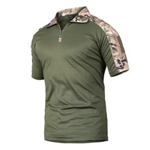 Men T Shirt Camping Tactical T Shirt Short Sleeve Military Camouflage Quick Dry T Shirt Tee Shirts Hunt Clothes 2024 - buy cheap