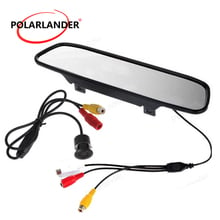 Car Monitors 4.3 Inch 480x234 Rearview Mirror Monitor Reverse Parking Backup Camera Wireless Transmitter Receiver Kit 2024 - buy cheap