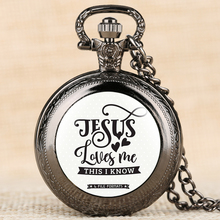 Jesus Love Me Series Pocket Watch for Men Women Novel Pocket Watches for Unisex Pendant Quartz Watch Chain for Friend 2024 - buy cheap