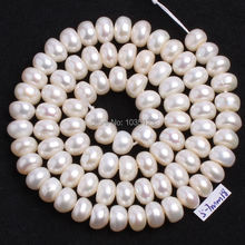 High Quality 5-7mm Natural White Freshwater Pearl Rondelle Shape Loose Beads Strand15" DAY Jewelry Making w851 2024 - buy cheap