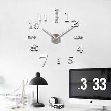 DIY акриловые зеркальные настенные наклейки часы скандинавский стиль 3D наклейка Акриловые кварцевые настенные часы украшение дома настенные часы наклейки 2024 - купить недорого