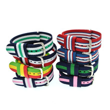 10PCS Wholesale 20mm Mix Color Nylon Watchbands Woven Sport Watch Strap Horloge Bandjes Fabric Pulseira Watch Bands Buckle WB001 2024 - buy cheap