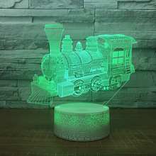 Children's Light Emitting Toy 3d Lamp Creative Train Nightlight Novelty Electronic Products Wholesale Led Night Light 2024 - buy cheap