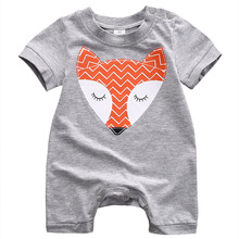 2019 Unisex Newborn Baby Boys Girls Romper Cute Fox Short Sleeve Cotton Jumpsuit Outfits Summer Costume Lovely Gifts Sunsuit New 2024 - buy cheap